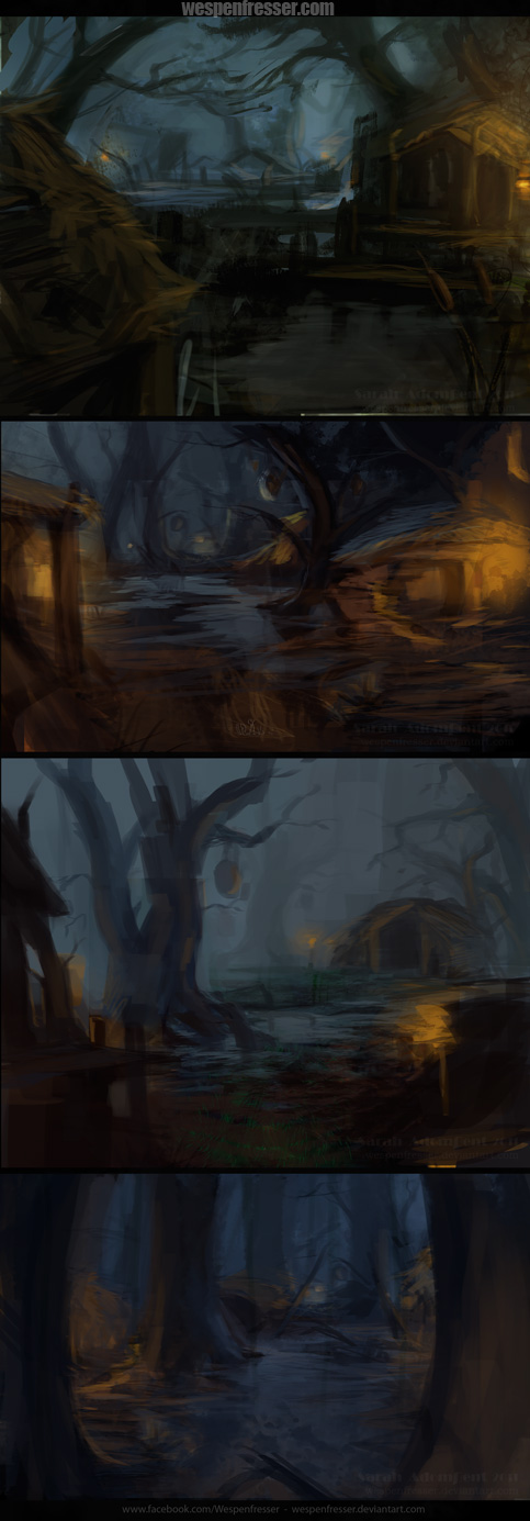 Evergreen | Swamp sketches | digital painting | photoshop