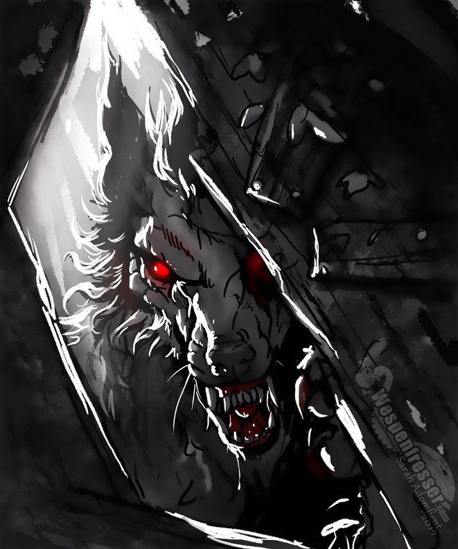 werewolf | photoshop| line + sketchy